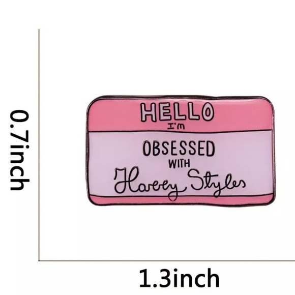 Harry Styles Obsessed Pin Brooch NEW - Picture 2 of 5